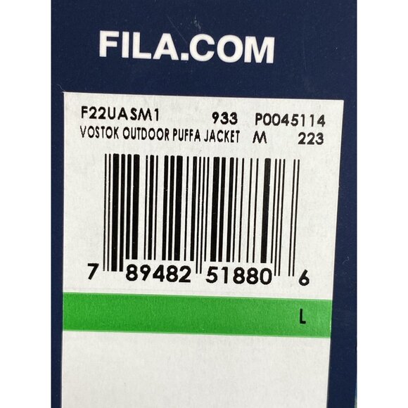 NWT FILA Men’s L Vostok Puffa Puffer Jacket Full Zip AOP Hooded F22UASM1 933 - Picture 14 of 16